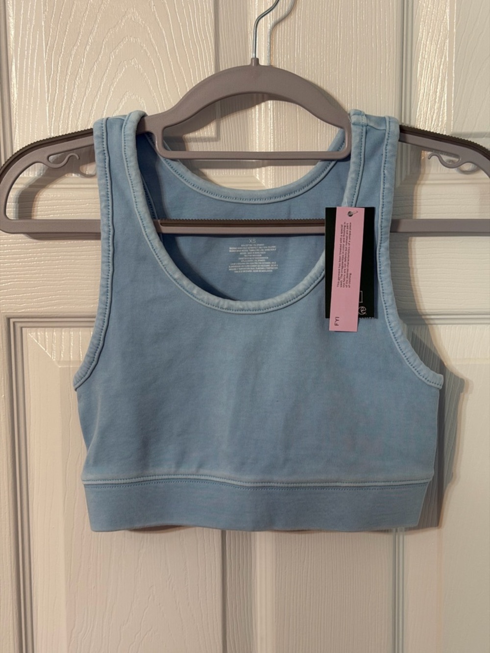 wild fable Light Blue Girls' Crop Tank  Sports Bra Top